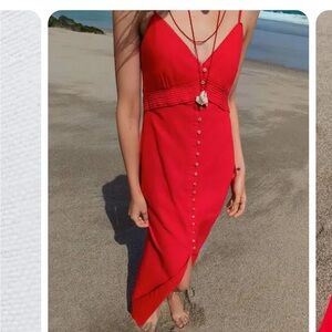 Zara Women's Strappy Linen Blend Midi Dress. size XS new with tags.